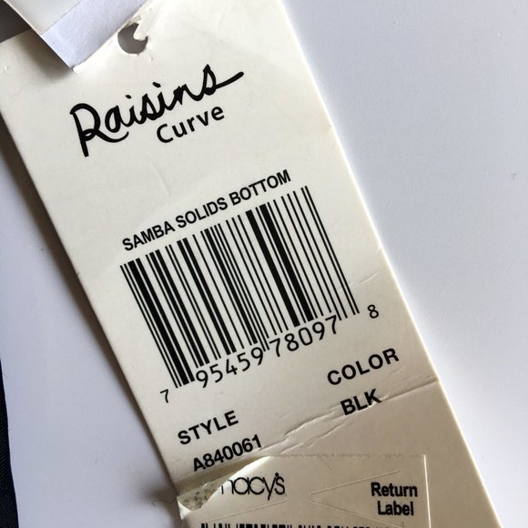 Raisins Black Ruched Costa Tummy Control Bottoms - Picture 8 of 10